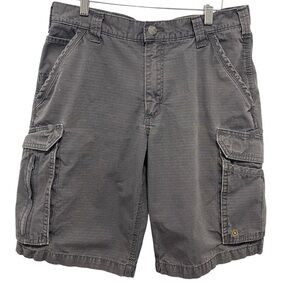 Carhartt Grey Cargo Bermuda Shorts - Men’s 33” Waist